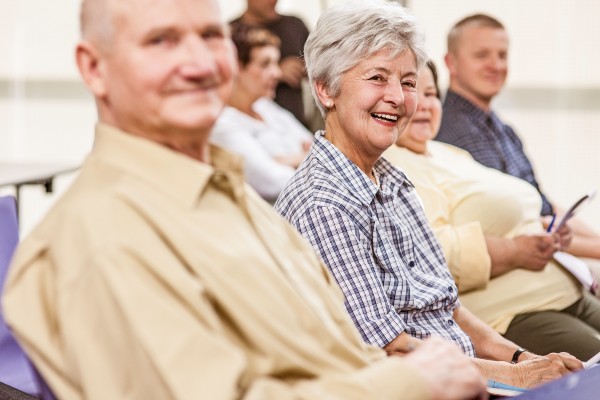 Patient Group meeting and happy people